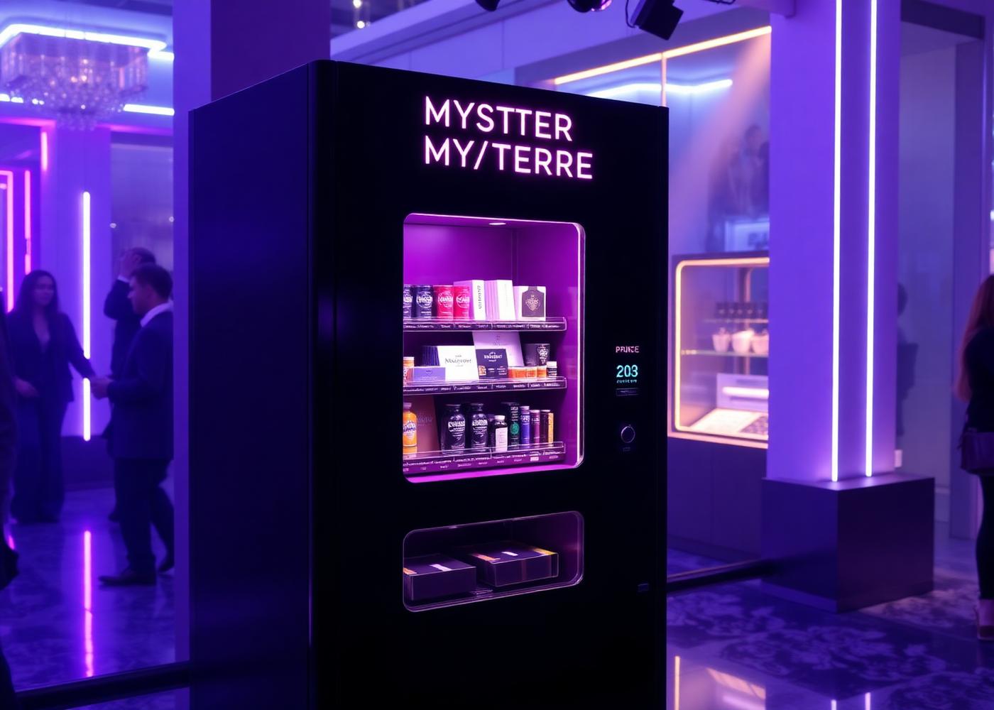 Mystery vending machine at an event